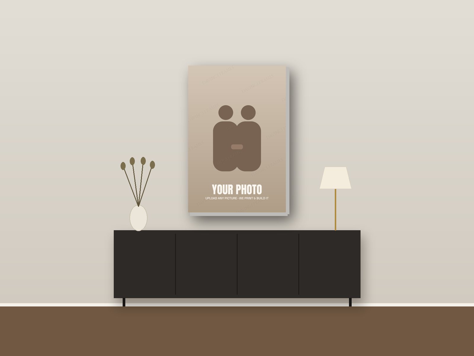 Your photo as a shadow box above a sideboard