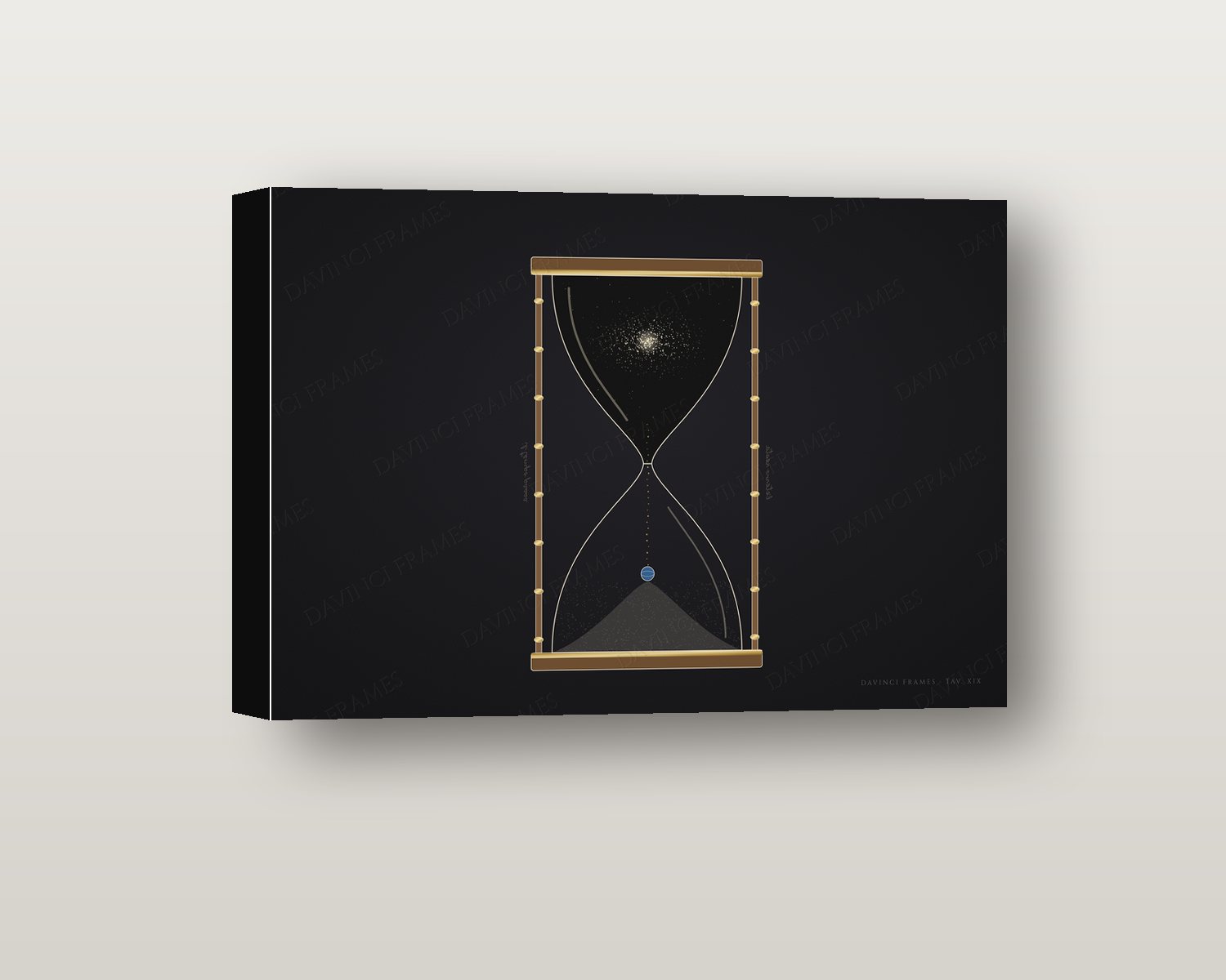 Aeternitas shadow box on a wall