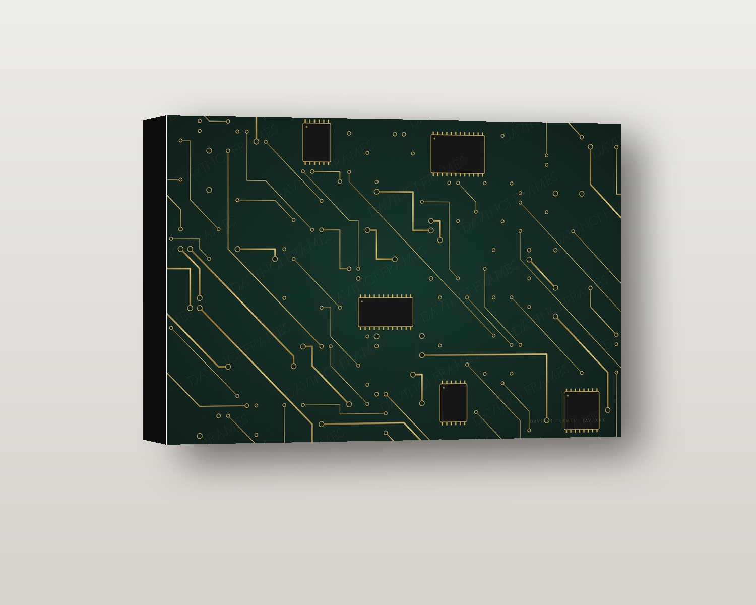 Circuito shadow box on a wall