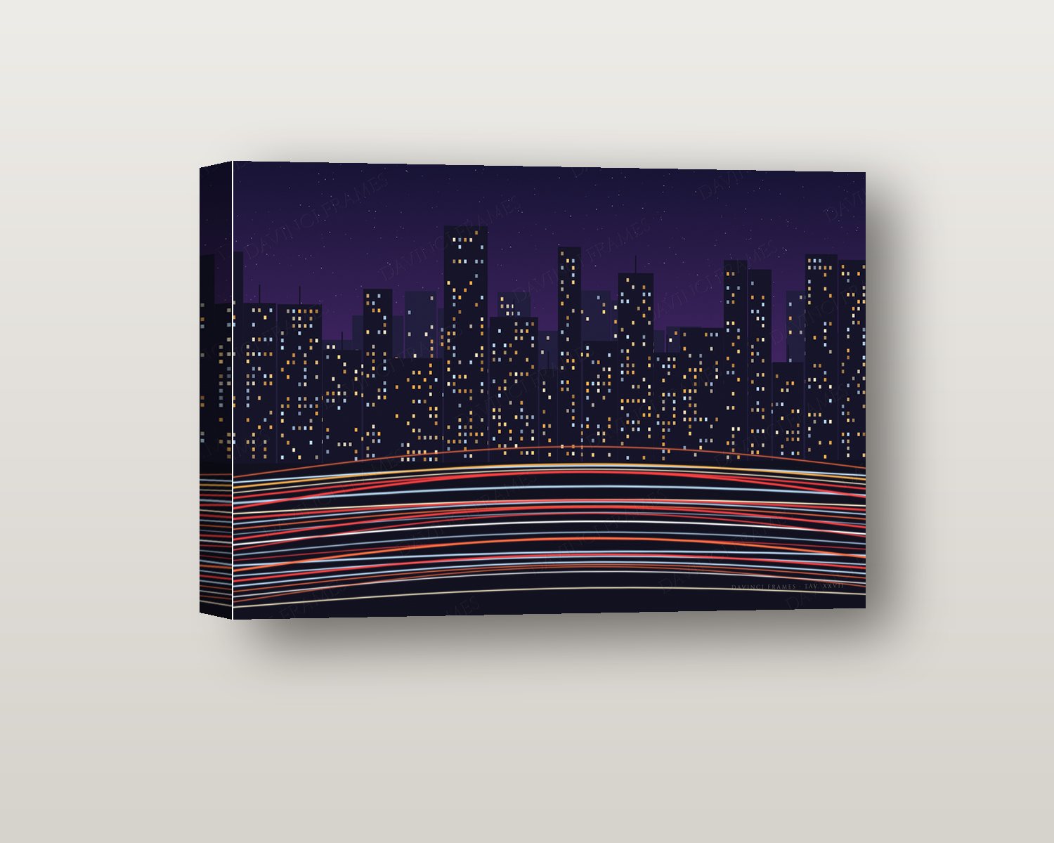 Città in Moto shadow box on a wall