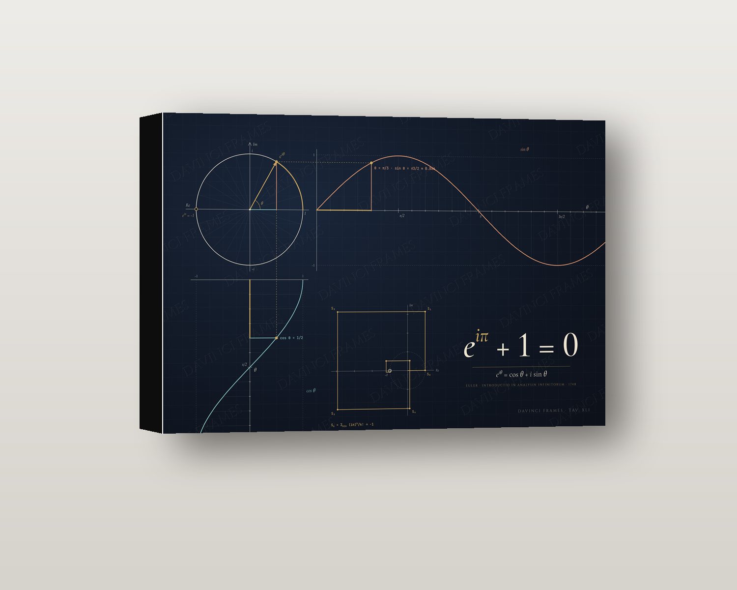 Euler shadow box on a wall