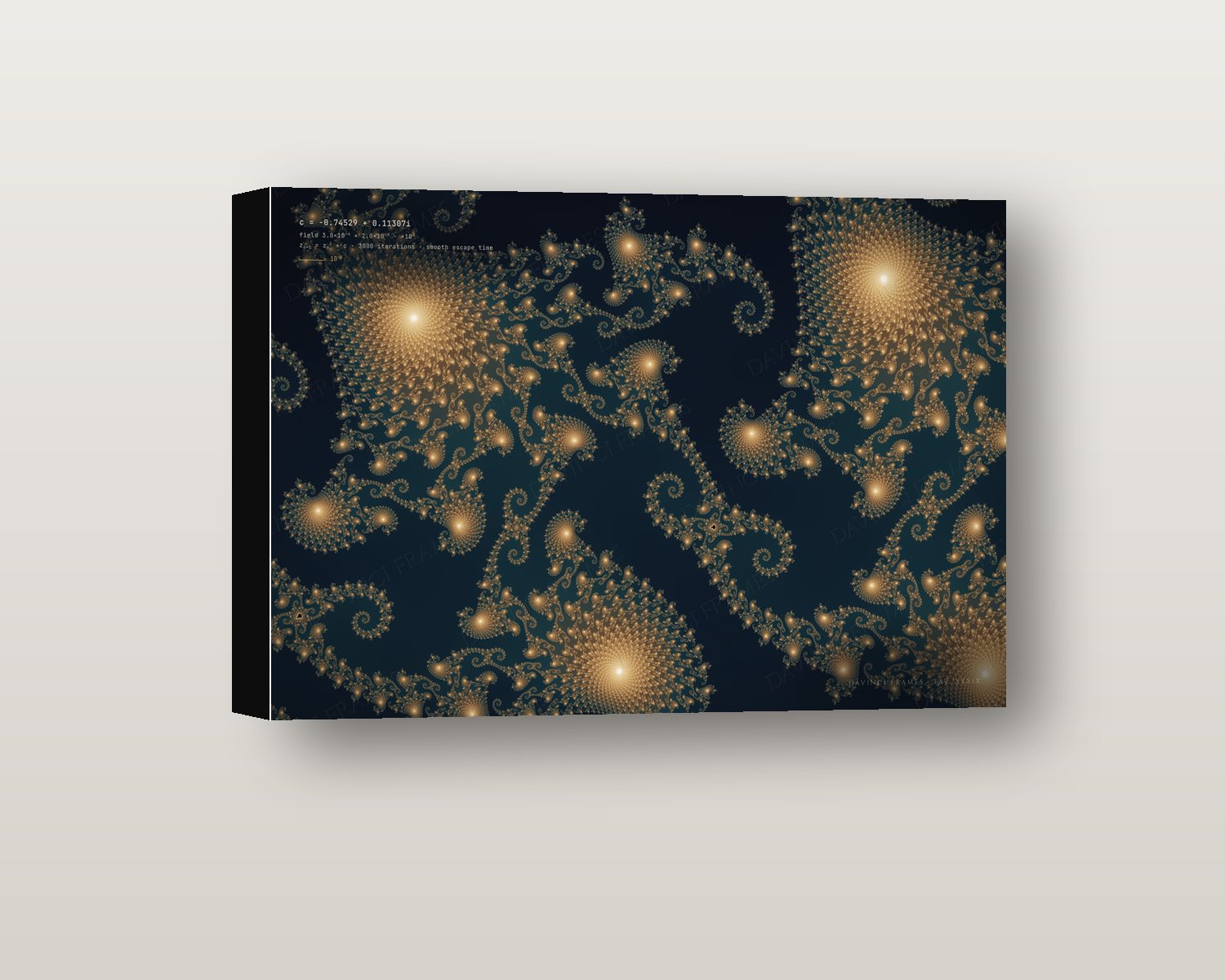 Mandelbrot shadow box on a wall