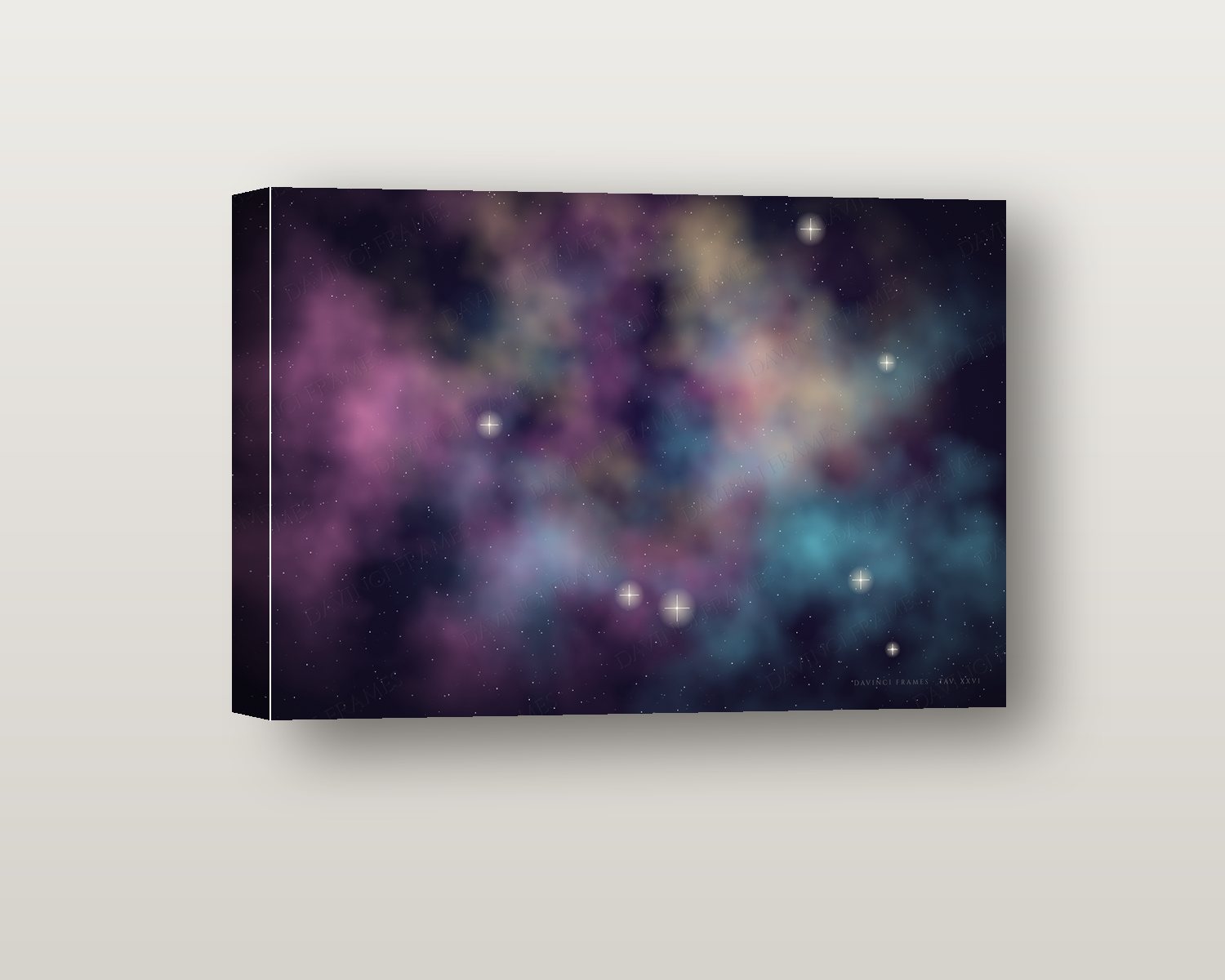 Nebulosa shadow box on a wall