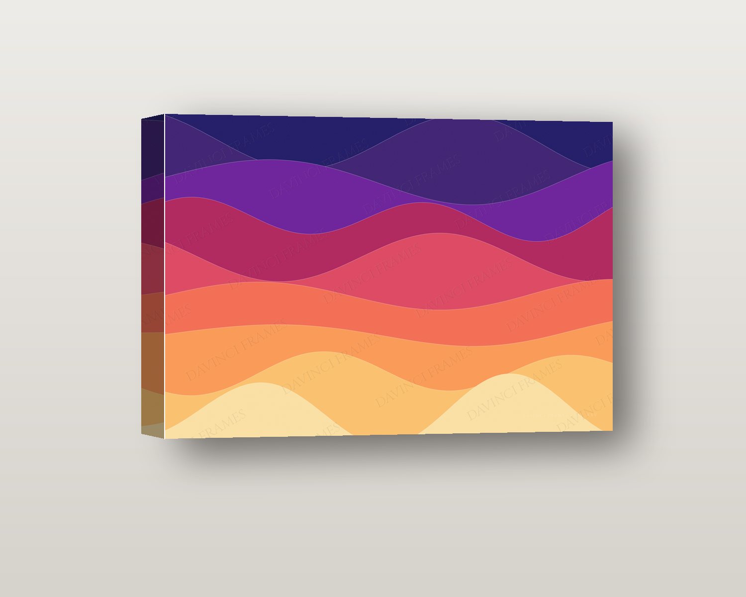 Onde shadow box on a wall