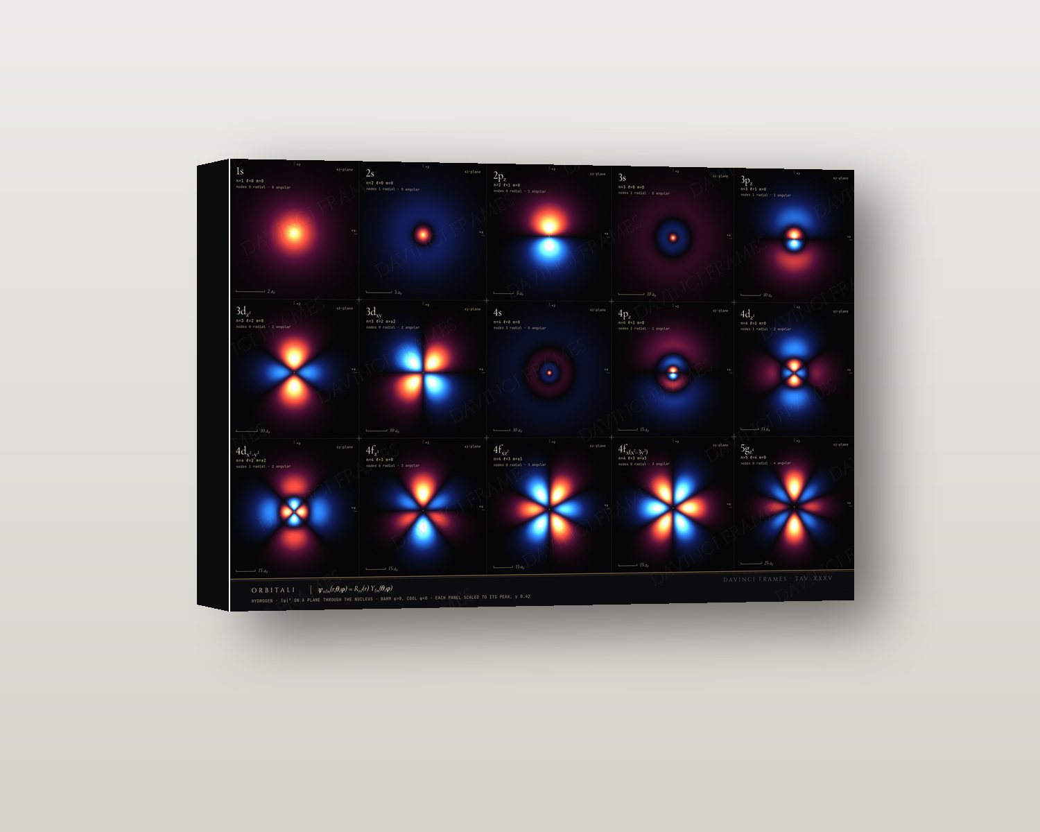 Orbitali shadow box on a wall