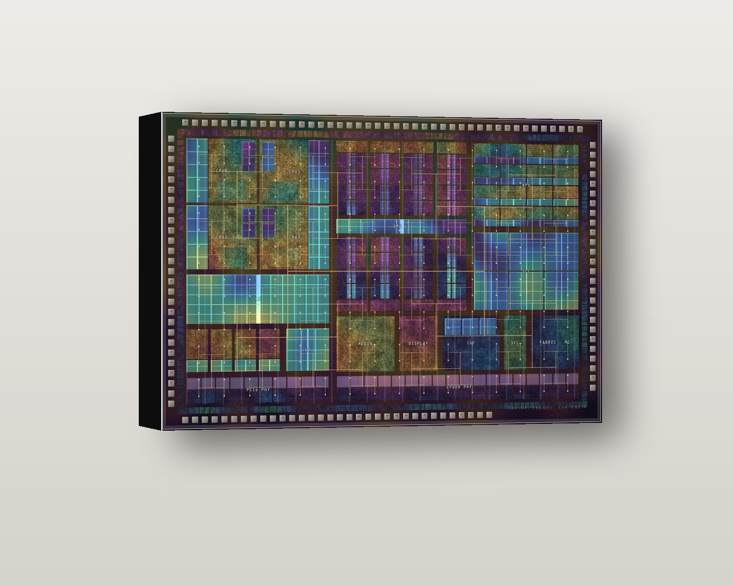 Silicio shadow box on a wall
