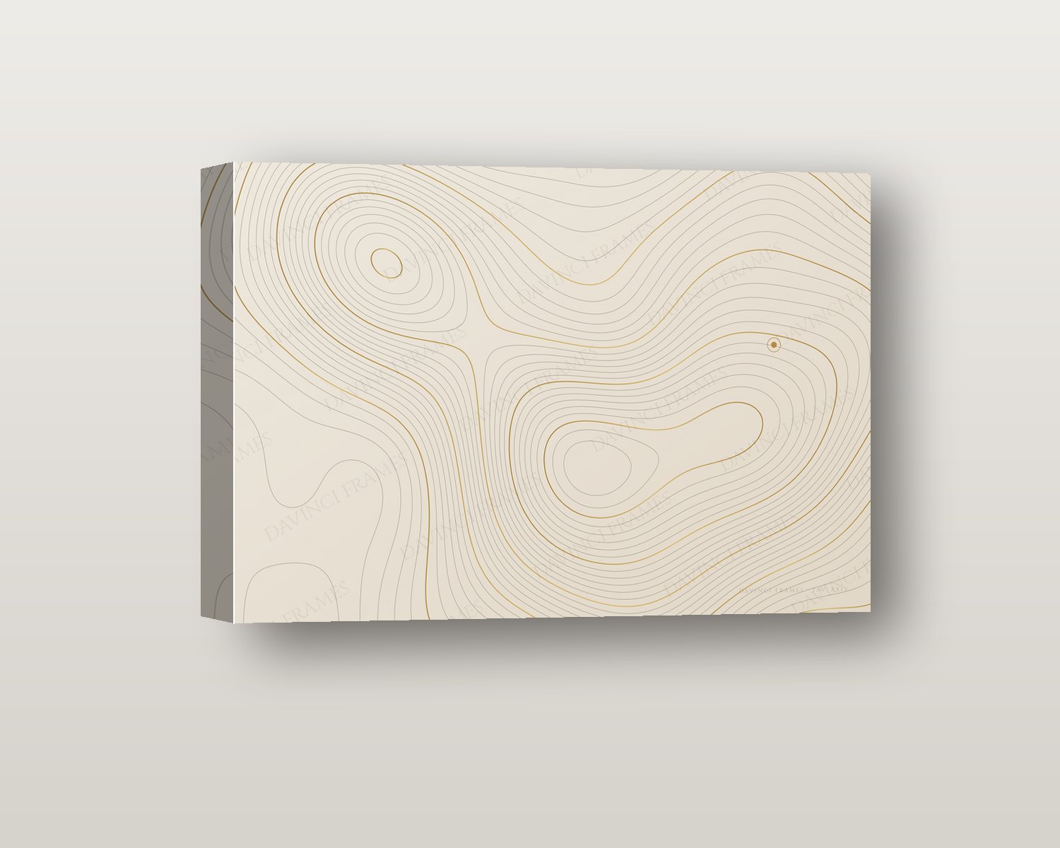 Topografia shadow box on a wall
